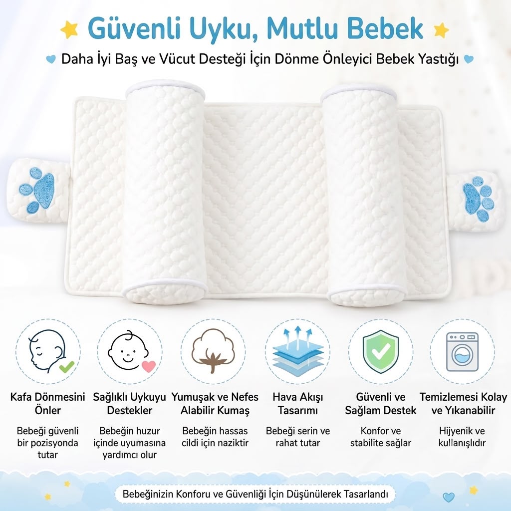 MİR-YA Adjustable Baby Head Support Pillow