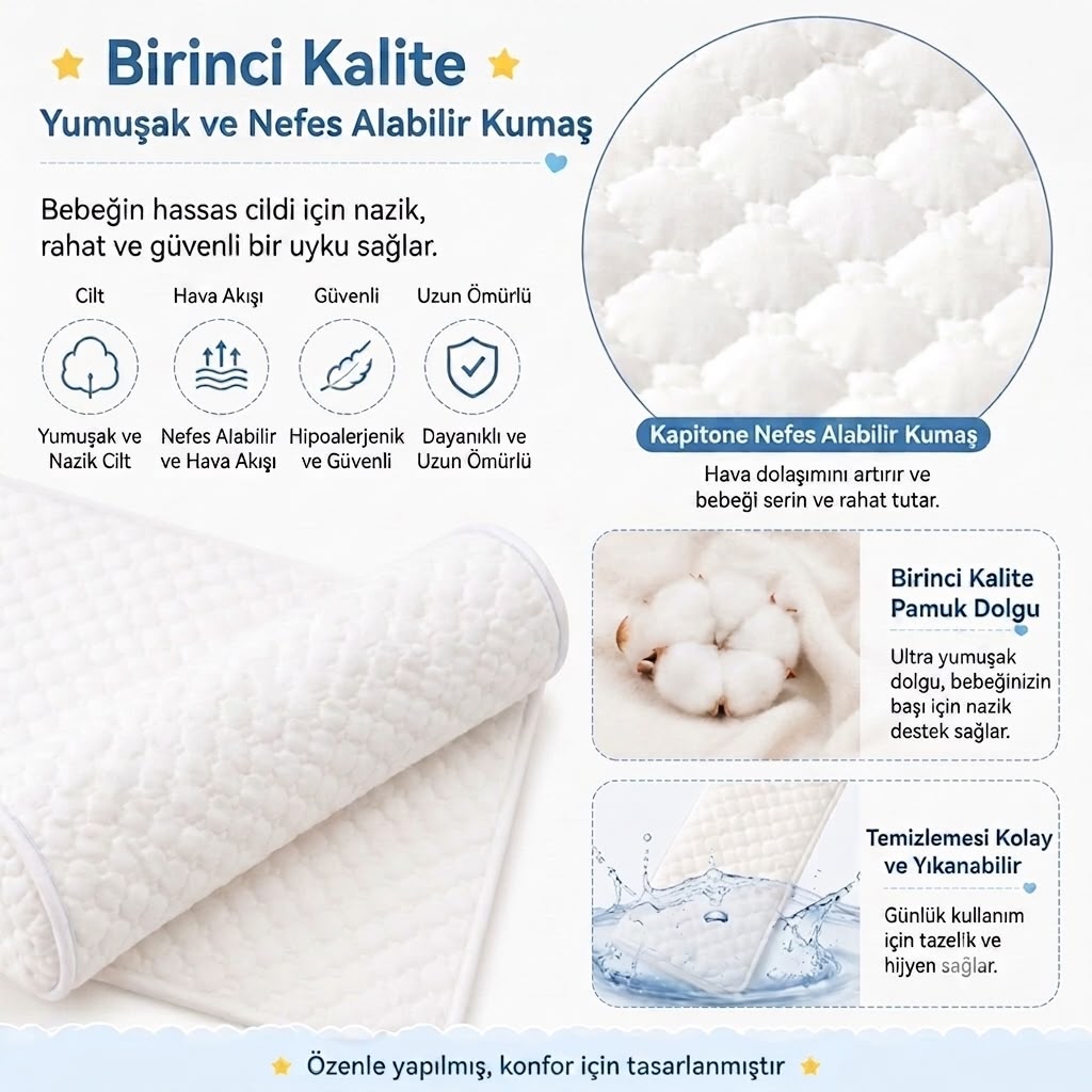 MİR-YA Adjustable Baby Head Support Pillow